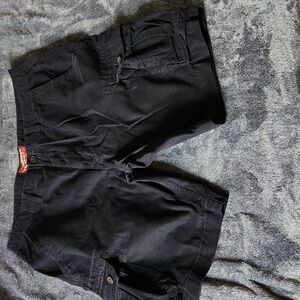 Black Cargo Men Shorts